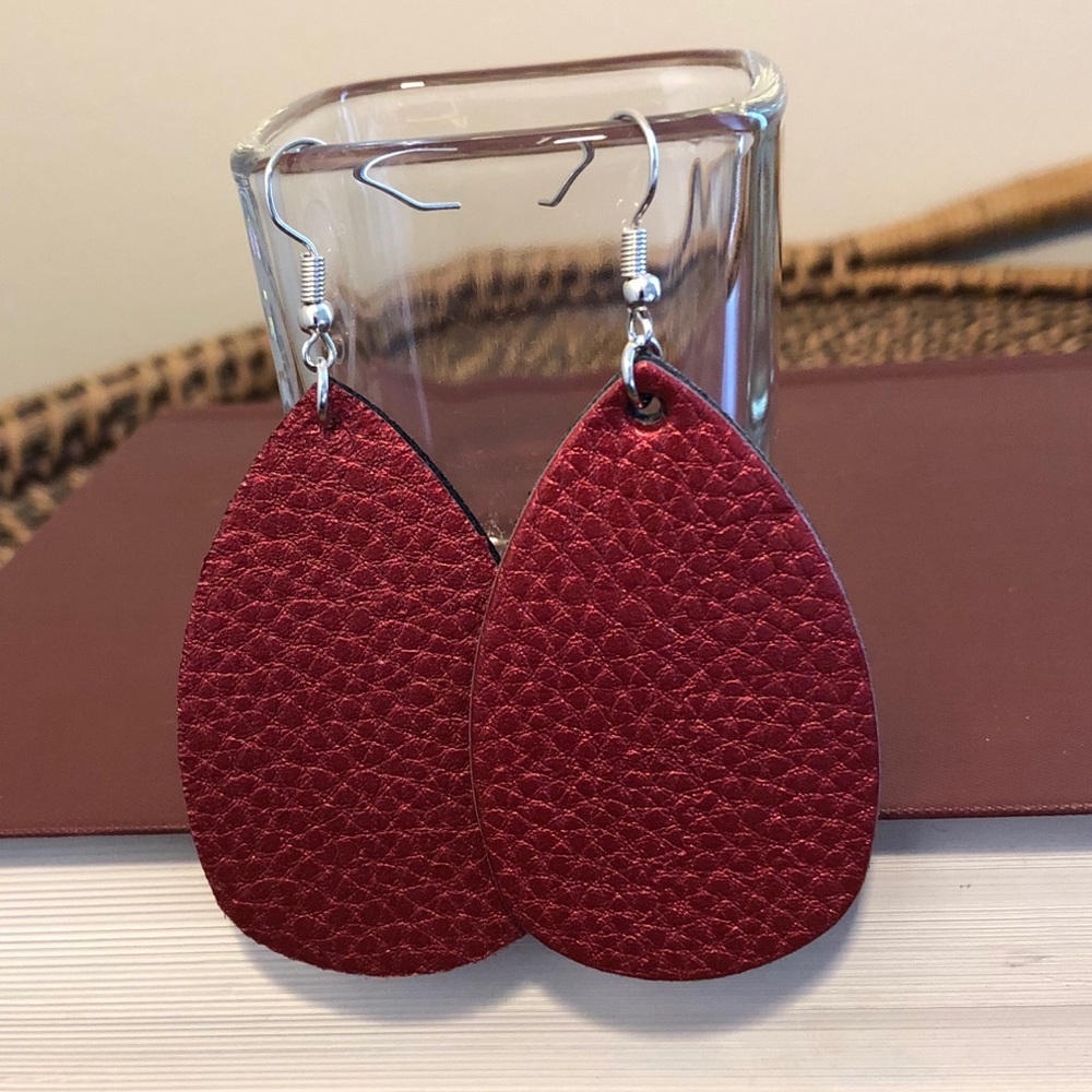 Vegan Leather Earrings